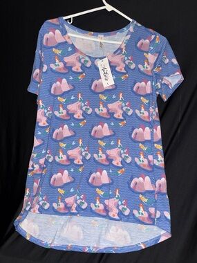 Blue Mermaid Print Tunic Top Disney Peter man mermaids shirt